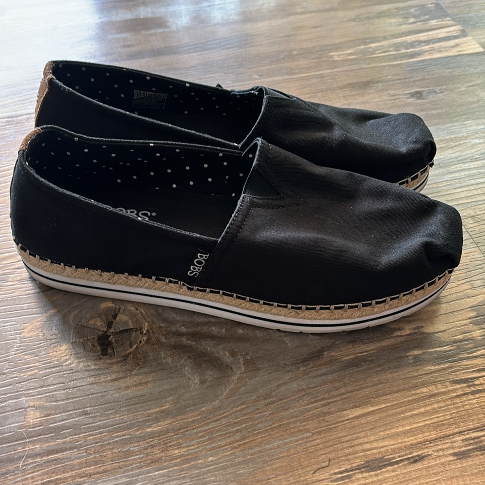 BOBS from Skechers Black Slip-On Espadrille Sneakers